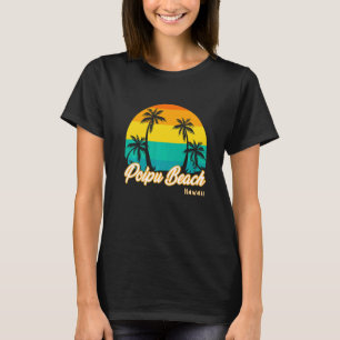 Vintage Sunset Poipu Beach Kauai Hawaii Summer Vac T-Shirt