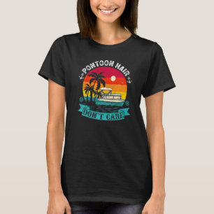 Vintage Sunset Pontoon Hair Don't Care Pontoon Boa T-Shirt