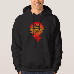 Vintage Sunset Recumbent Bike Cycling Recumbent Bi Hoodie