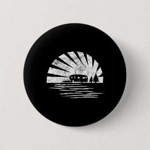 Vintage Sunset Shirt 5th Wheel Camper Rv Vacation  6 Cm Round Badge