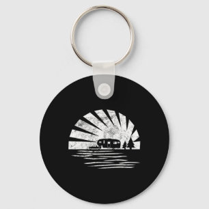 Vintage Sunset Shirt 5th Wheel Camper Rv Vacation Key Ring