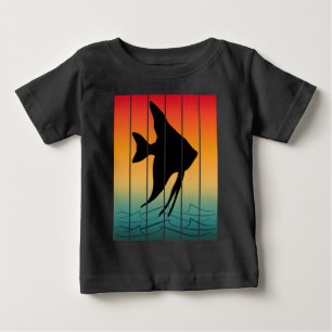 Vintage Sunset Silhouette Fish Baby T-Shirt