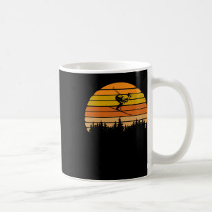 Vintage Sunset Skiing Design For Skiers Coffee Mug