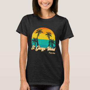 Vintage Sunset St George Island Florida Summer Va T-Shirt