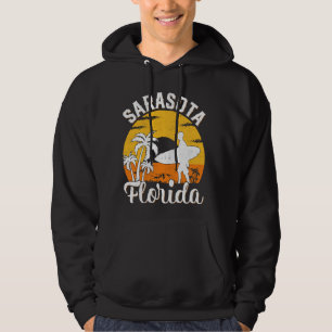 Vintage Sunset Summer Surf Florida Sarasota Beach Hoodie