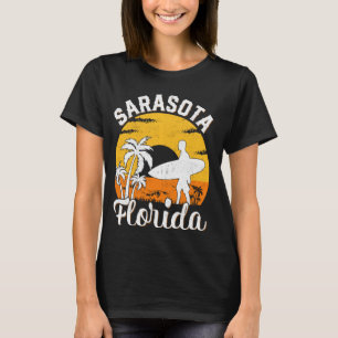 Vintage Sunset Summer Surf Florida Sarasota Beach  T-Shirt