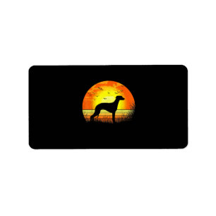 Vintage Sunset Whippet Gift Dog Lover Gifts Label