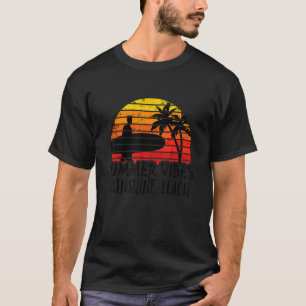 Vintage Sunshine Beach Retro Sunset 70s Summer Vas T-Shirt