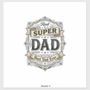 Vintage Super Dad Badge Shirt Design_1