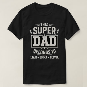 Vintage Super Dad Belongs to Sons T-Shirt