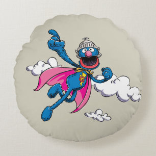 Vintage Super Grover Round Cushion