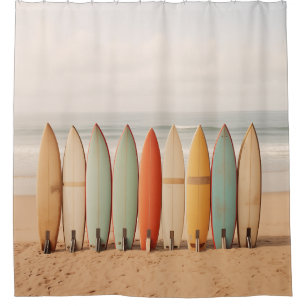Vintage Surf Boards Shower Curtain