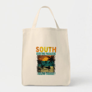 Vintage Surf Crew Tropical Vibe Graphic T-Shirt Tote Bag