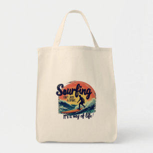Vintage Surf Crew Tropical Vibe Graphic T-Shirt Tote Bag