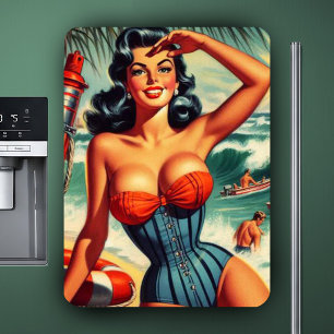 Vintage Surf Pin-up Magnet