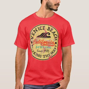 Vintage Surf Sticker Venice Beach California Surfi T-Shirt