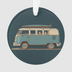 Vintage Surf Van – Retro Camper Design Ornament