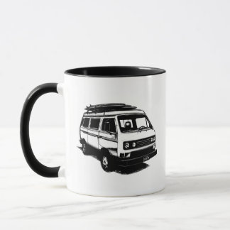 Vintage Surf Van with Surfboards Mug