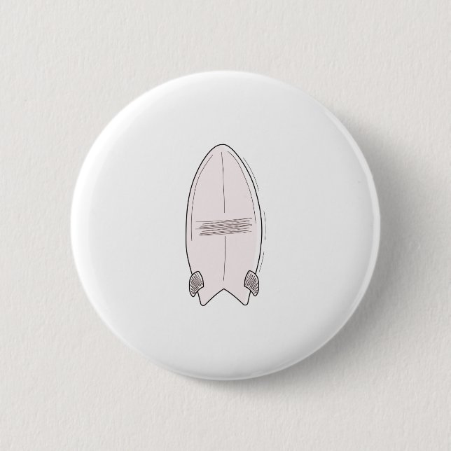 Vintage Surfboard 6 Cm Round Badge (Front)