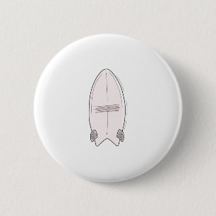 Vintage Surfboard 6 Cm Round Badge
