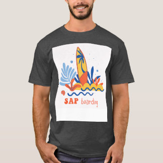 Vintage surfboard on the beach TShirt