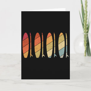 Vintage Surfboard Surfing Surfer Surfboard Card