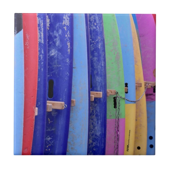 Vintage Surfboards Ceramic Tile (Front)