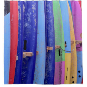 Vintage Surfboards Shower Curtain