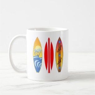 Vintage Surfboards Surfing Coffee Mug