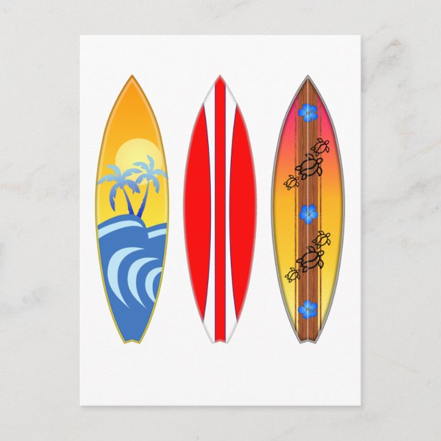 Vintage Surfboards Surfing Postcard (Front)