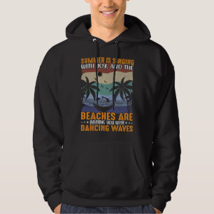Vintage Surfer Retro Surfing Beach Summer Vacation Hoodie