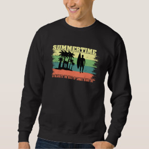 Vintage Surfer Retro Surfing Beach Summer Vacation Sweatshirt