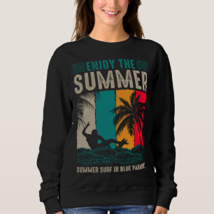 Vintage Surfer Retro Surfing Beach Summer Vacation Sweatshirt