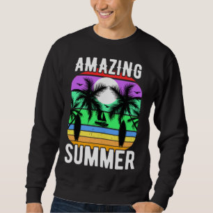 Vintage Surfer Retro Surfing Beach Summer Vacation Sweatshirt