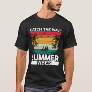 Vintage Surfer Retro Surfing Beach Summer Vacation T-Shirt
