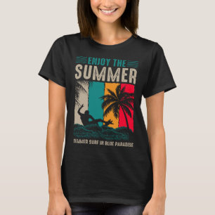 Vintage Surfer Retro Surfing Beach Summer Vacation T-Shirt