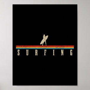 Vintage Surfer Retro Surfing Beach Surf _1 Poster