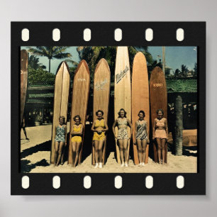 Vintage surfers poster