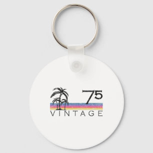 Vintage Surfing 1975 Pacific Ocean Sunset 50th Bir Key Ring