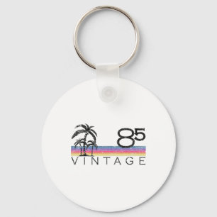 Vintage Surfing 1985 Pacific Ocean Sunset 40th Bir Key Ring