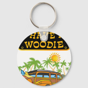 Vintage Surfing Pacific Ocean Surfboard Station Wa Key Ring