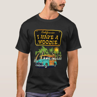 Vintage Surfing Pacific Ocean Surfboard Station Wa T-Shirt