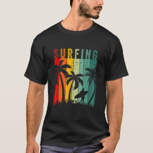 Vintage Surfing Retro Surf Style Palm Tree For Sur T-Shirt