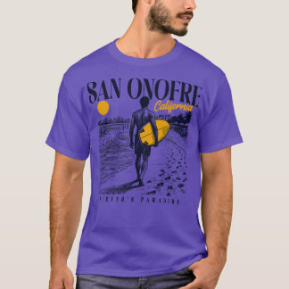 Vintage Surfing San Onofre California Retro Surfer T-Shirt