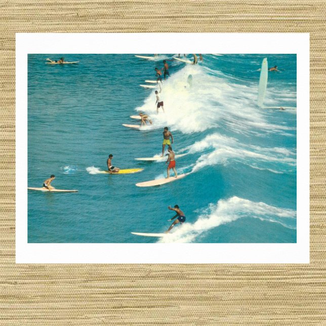 Vintage surfing scene, Florida, 1960s Poster (Creator Uploaded)