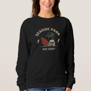 Vintage Surfing Seaside Park New Jersey Retro Surf Sweatshirt