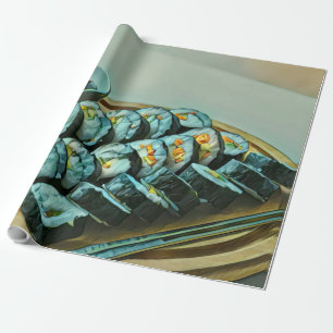 Vintage Sushi Artwork Wrapping Paper