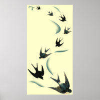 Vintage Swallow Birds Art