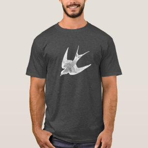 Vintage Swallow Illustration - 1800's Antique Bird T-Shirt