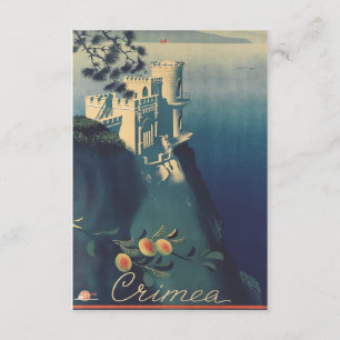 Vintage Swallows Nest Castle Architectural Art Enclosure Card